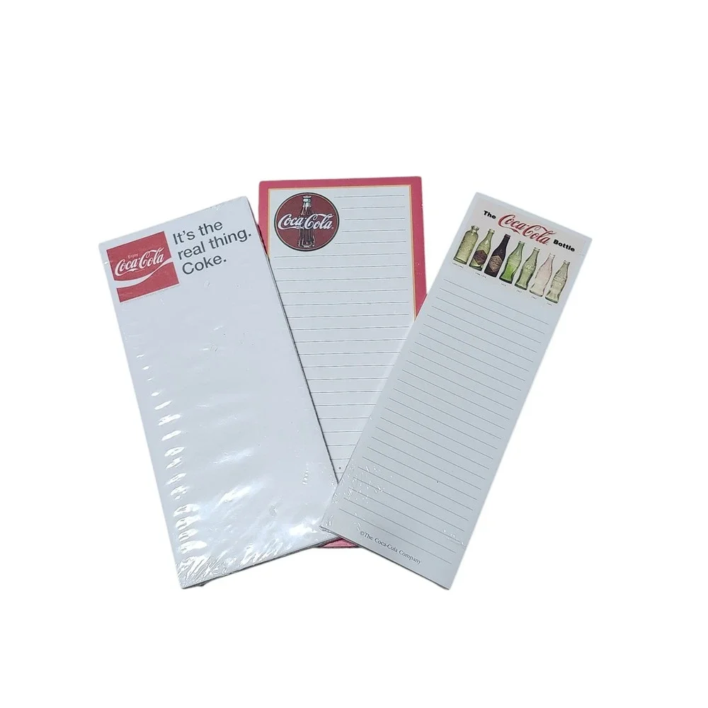 Vintage Coca-Cola Magnetic Memo Pad Set of 3 New Sealed Retro Kitchen‎ Decor